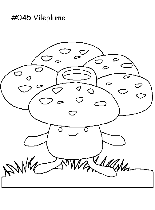 coloriage pokemon vileplume